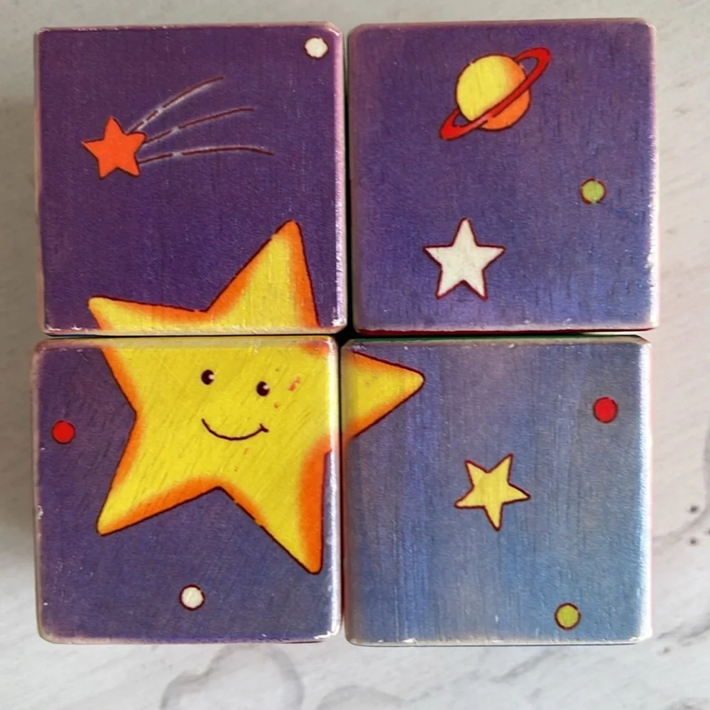 VINTAGE WOODEN BLOCKS PUZZLE